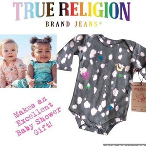 New True Religion Long Sleeve Baby Girl Onesies 18-24 Months